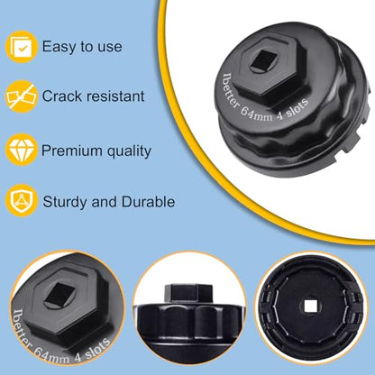 Oil Change Tool Kit, 04152-YZZA1 Oil Filter tool, Oil Filter Wrench, Drain Plug, Gasket for Select Toyota, Tacoma, Camry, Tundra, RAV4, Highlander, Lexus ES/RX/Sienna
