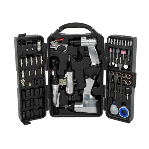 71-Piece Air Tool Kit, 1/2" Impact Wrench, 150mm Hammer, 1/4" Die Grinder, Ratchet Wrench, Air Compressor Tools with Full Accessories for Mechanics