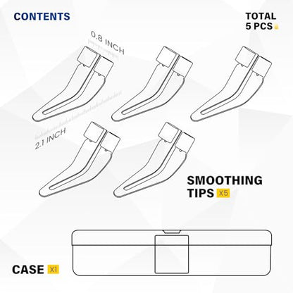 Allturn 5 Pcs Plastic Smoothing And Welding Tips | With Car Bumpers, Kayaks, Canoes, Priority Support Available - style: 5pcs Smooting Tip