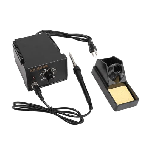For Electronics Repair - Soldering Iron Kit with Thermostatic Station and Anti Static Protection - Includes 3 Interchangeable Tips Rosin Flux and Precision Tweezers