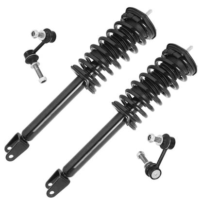 Detroit Axle - RWD Front Struts Sway Bars for 2007-2017 Lexus LS460, 2 Struts with Coil Spring Assembly 2 Sway Bar End Links 2008 2009 2010 2011 2012 2013 2014 2015 2016 Replacement Suspension Kit - size: 4QS54041/Sway Kit