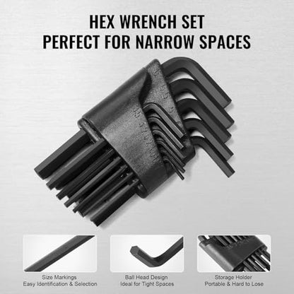 VEVOR 121-Piece Mechanics Tool Set - 1/4" 3/8" 1/2" Drive Sockets - SAE and Metric Mechanic Tool Kit with Bits - Ratchet Handle, Wrenches, Accessories, and Plastic Storage Case for Automotive Repair - size: 1/4"&3/8"&1/2", style: 121 PCS