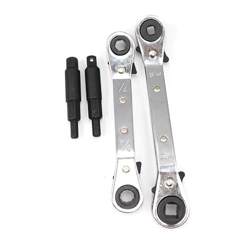 cSeao SAE Box End Reversible Ratcheting Wrenches Set, 3/16 1/4 5/16 Ratchet Box Wrench Set, Repair Wrench Set,Socket Spanner Tool - size: SAE