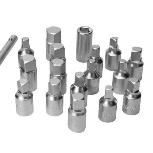 Drain Plug Set, 18-in-1 Multi-Function Tool with Socket Wrench, for Oil Change & Automotive Maintenance Hexagonal Socket Set