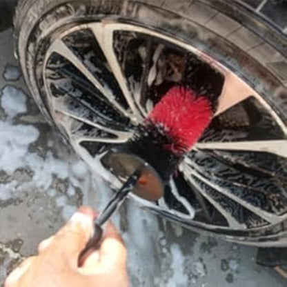 Fitosy Wheel Rim Brush, Soft Bristle Long Car Tire Washing Tool | Detailing for Exhaust Tips Engine, Vehicle Motorcycles Auto Truck SUV RV, No Scratches