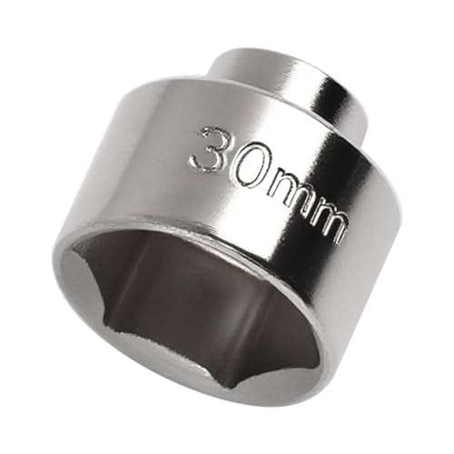 30mm Oil Filter Socket Wrench: 6-Point Design, 1/2 Inch & 3/8" Drive, Axle Nut/Oil Filter Removal Tool, Low Profile for Efficient Tight-Area Removal, Fits VW/Mercedes/Ford/Nissan/Dodge/Hyundai/GM - size: 30MM