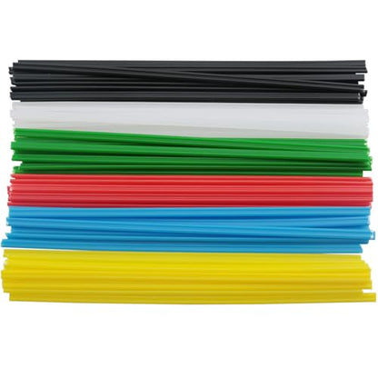 DGZZI 60PCS Plastic Welding Repair Rod Set 7.8 inches/20cm 6 Colours Universal Flat Welding Kit For Automotive Bumper Repair Boat Hull Components Kayaks