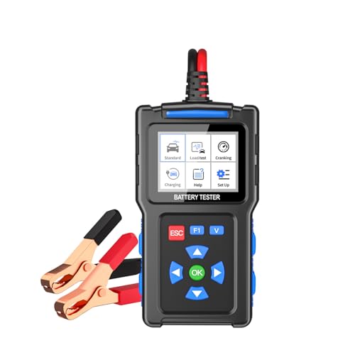 12V/24V Car Battery Tester for Chevrolet Equinox Corvette C6 C7 C8, with Color Display, Digital Auto Battery Analyzer, Cranking & Charging Test, Automotive Alternator Tester