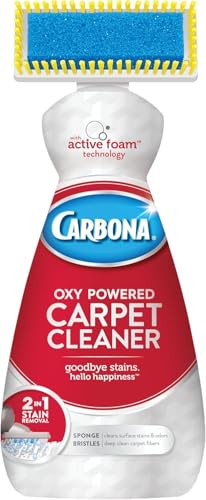 Carbona Oxy-Powered Carpet Cleaner with Built-In Brush, Foaming Spot & Stain Remover for Rugs, Upholstery & High-Traffic Areas, No-Rinse Formula, 13 Ounce (Pack of 3) - size: 13 Fl Oz (Pack of 3)