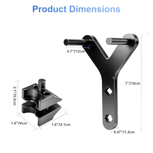2PCS Strut Spreader Tool & Lower Control Arm Prying Tool, Suspension Tool Kit for FWD, Import & Domestic Vehicles, Heavy Duty Steel for Shock & Suspension Removal