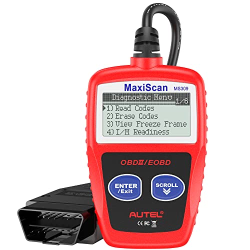 Autel OBD2 Scanner MS309 Universal OBD II Scanner Car Engine Fault Code Reader CAN Diagnostic Scan Tool, Read and Clear Error Codes for 1996 or Newer OBD2 Protocol Vehicle