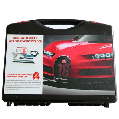 Plastic Welding Kit, 200W Welder Soldering Iron Gun, Car Bumper Repair Kit With Adjustable Control Box, 2 Tips, 2 Wire Mesh, 32 Rods for Crack/Electronics Repair