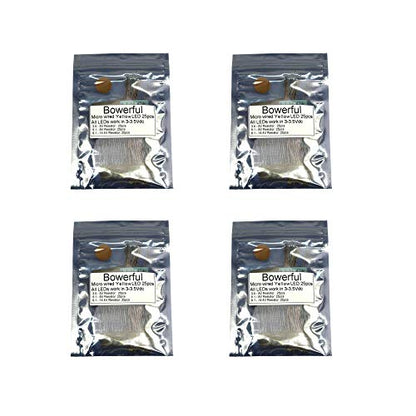 100pcs Pre-soldered Micro Litz Wired Leads Golden Yellow SMD Led 0603 + Muti-Resistor NEW - color: (6)Golden Yellow, size: 100pcs