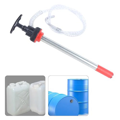 Manual Push Oil Pump Transfer Pump, 5 Gallon Bucket Pump with 47" Long X 5/8”Diameter Clear Vinyl Hose