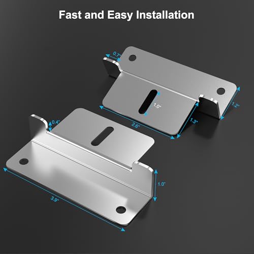 ACOPOWER Solar Panel Mounting Z Bracket - Set of 4 for RV Boat Off Gird Installation,Sliver,HY-Z1-M - size: Z Bracket