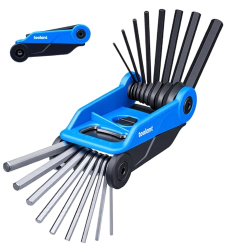 Kraftek toolant 17PCS Folding Allen Wrenches Sets(Metric and SAE), Metric Allen Key Set 1.5mm- 8mm, SAE Hex Key Set 5/64”- 1/4", Folding Hex Keys for Home Repair and Bikes(EDC),gift for men - size: 17PCS(Folding)