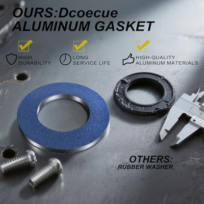 24PCS Dcoecue 90430-12031 Oil Drain Plug Gaskets | For Toyota/Lexus/Scion, Anti-Stick Blue Double-Layer Aluminum M12 Crush Washer, Reliable Oil Drain Plug Washer