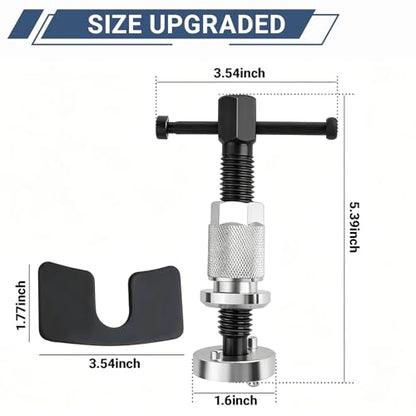 Brake Caliper Piston Tool, Disc Brake Wind Back Tool with 2 Adapters (38mm & 28mm), CR-V Steel Rear Brake Pad Replacement Tool Precision Thread Brake Piston Wind Back for Cars SUVs Trucks