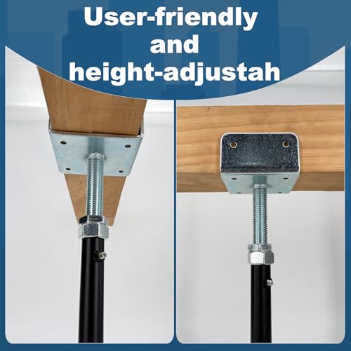 4 Pack U-Shaped Floor Jack for 4x2, 4x4, 4x6 Joists - Adjustable Steel Telepost with U-Head, Mini Screw Jack, Post Jack.9-13 Inch Adjustment Range. - size: 9-13