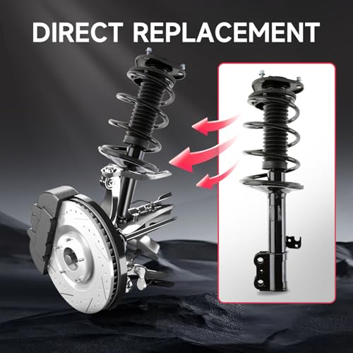 VibeUp 171128L 171128R Front Struts Shocks w/Coil Springs for 2008-2019 Dodge Grand Caravan (Exc. RT/GT), for 2008-2016 Chrysler Town & Country (Exc. S) - size: Front, style: for Dodge Grand Caravan 08-19, Chrysler Town Country 08-16