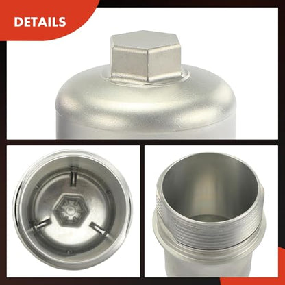 A-Premium Oil Filter Housing Cover Cap For Volkswagen Jetta 05-18, Passat 10 12-14 16-18, Golf 10-15, Beetle, CC, Eos, GTI, Golf Alltrack, Golf R, R32 & Audi A3, A3 TT Quattro, S3
