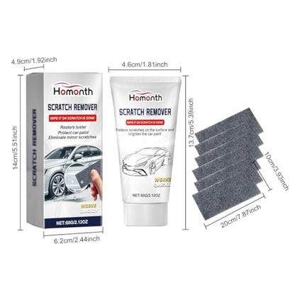 Car Scratch Remover with Polishing Pad,2.12oz | Professional Paint Restoration Kit,Surface Repair Cream for Minor Scratches and Scuffs