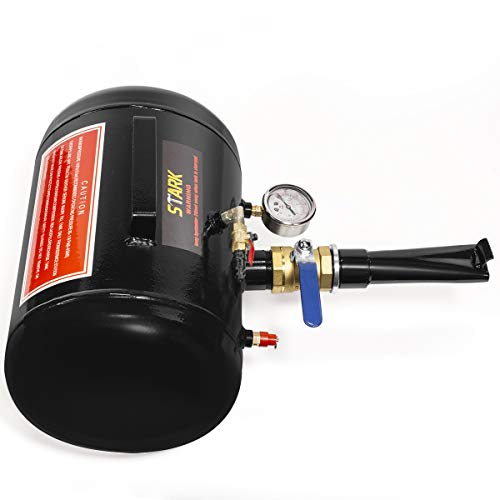 XtremepowerUS 5-Gallons Bead Seater Tire Blaster Air Tire Bead Seater Blaster Seating Tire Inflator Car Truck Tractor Seating Tool with Pressure Gauge - color: Black