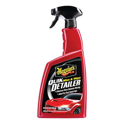 Meguiar's Quik Detailer, Mist & Wipe Car Detailing Spray, Clear Light Contaminants and Boost Shine with a Quick Detailer Spray that Keeps Paint and Wax Looking Like New,32 oz. | Mist & Wipe, Clear Light Contaminants, Boost Shine, Keeps Paint and Wax Looki