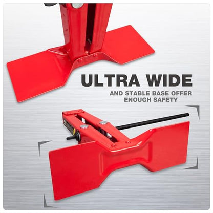 Big RED T10152-3 Torin Car Scissor Jack: Steel Portable Tire Jack with Handle Mounts Durable Leveling Jacks for Car, Truck, Sedans, MPV, 1.5 Ton (3,300 lbs) Capacity
