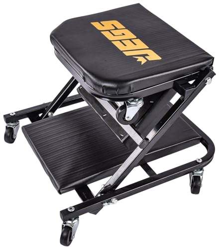 JEGS 2-in-1 Folding Creeper & Z-Seat | 2-in-1 Folding Creeper & Z-Seat for supporting the driver or passenger in the vehicle; steel construction