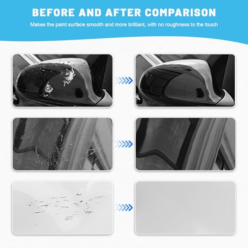 Sun Walker 4 PCS Car Clay Bars (4×180g), No Scratch Auto Detailing Cleaner with Washing & Adsorption Capacity, Universal Premium Glass Clay Bars Kit for SUV RV Truck, Car Accessories (Blue) - color: Blue