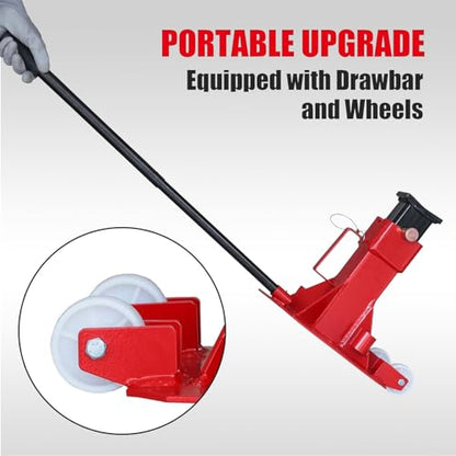 Big RED Torin 12 Ton Heavy Duty Jack Stands: Pin Style Jack Stand with 2 Casters and Handle, Easily Portable Car Stand for Cars, SUVs, Truck and Pick Ups - Red - size: 12 ton caster