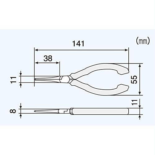 VAMPLIERS 5.5" Mini Precision Needle Nose Pliers, ESD Safe, Made in Japan | Non-Serrated Precision Tip, High Carbon Steel, ESD Safe Ergonomic Handles, For SMD, PCB, Circuit Boards, and Electronics Work - style: 5.5" Needle Nose Pliers