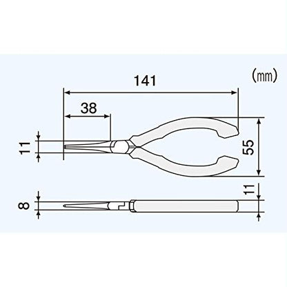 VAMPLIERS 5.5" Mini Precision Needle Nose Pliers, ESD Safe, Made in Japan | Non-Serrated Precision Tip, High Carbon Steel, ESD Safe Ergonomic Handles, For SMD, PCB, Circuit Boards, and Electronics Work - style: 5.5" Needle Nose Pliers