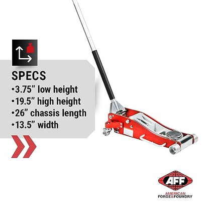AFF 3 Ton Wrecker Service Jack, Lightweight Anodized Aluminum Frame, Double Pumper Technology, 210 - size: 3 Ton Capacity