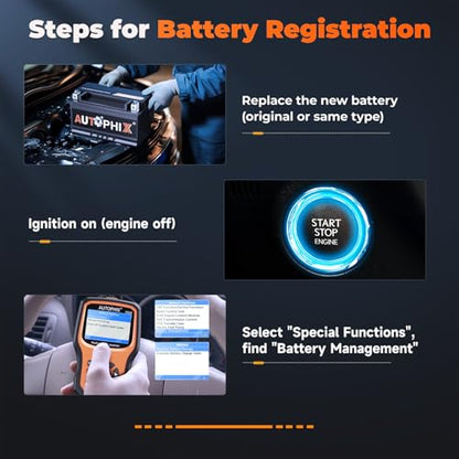 AUTOPHIX 7910P+ BMW OBD2 Scanner, BMW Battery Registration Tool | Full System Bmw Scanner with All Reset like EPB, CBS, SAS and DPF Reset, OBD2 Scanner for BMW, MINI and Rolls-Royce - color: 7910 for BMW