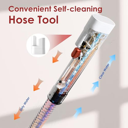 WURESE 15KPa Powerful Portable Upholstery & Carpet Cleaner Machine | Spot cleaner for sofas & cars, long hose, compact storage design