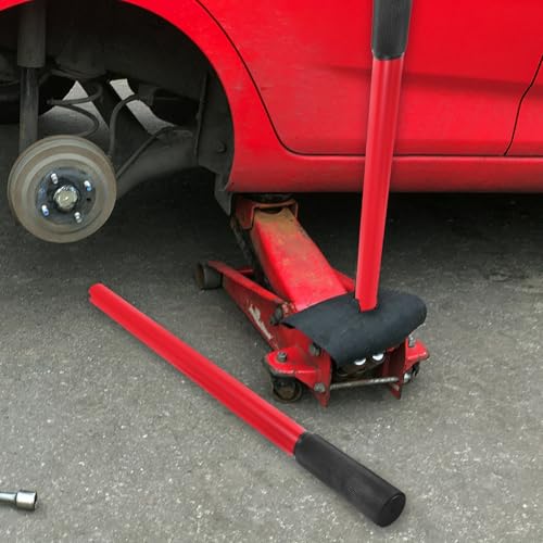 CALLARON 3 Ton Horizontal Hydraulic Jack Handle - Heavy Floor Jack Handle Replacement, Duty Replacement Pole Lever for Floor Jacks, Car Jack Accessories with Anti-Slip Grip(Red) - size: 37.00X2.00X2.00CM