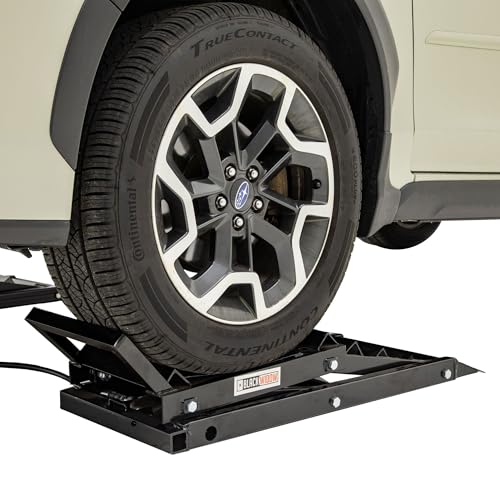 Black Widow Car Ramps for Oil Change, 3,000 lb GAWR, Hydraulic, Adjustable 6"–15.5", Underbody Access, Pair