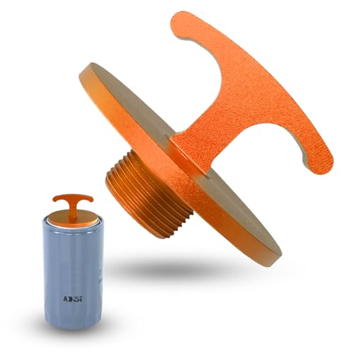 Oil Filter Plug Tool, Aluminum Alloy Oil Filter Plug tool for Dodge Ram 2500, 3500, 4500, 5500 Cummins 05083285aa Mo285 Turbo Diesel 5.7l 6.4l 6.7l (Orange) - color: Orange