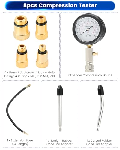 ATP Compression Tester Automotive Tool Professional Engine Cylinder Compression Tester Kit