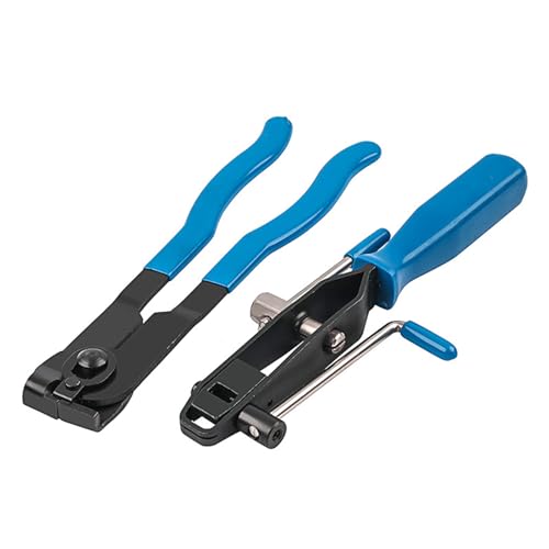 CV Joint Axle Boot Clamp Pliers, Automotive CV Boot Clamps Tool Set, Hose Clamp Pliers and Ear Clamp Pliers for CV Axle Clamp Tool, Suitable for Vehicles ATV UTV boot Clamps (Blue) - color: Blue