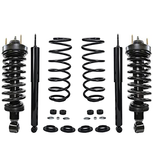 Detroit Axle - 4pc Struts for Ford 2003-2011 Crown Victoria Mercury Grand Marquis, Front Rear Struts & Coil Spring Assembly 2004 2005 2006 2007 2008 2009 2010 Replacement Suspension Shock Absorbers - size: 4Q47390/ Big strut kit