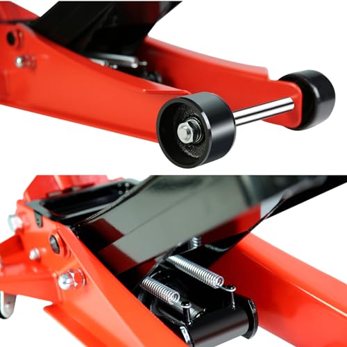4 Ton Low Profile Floor Jack, Hydraulic Racing Floor Jack with Dual Pistons Quick Lift Pump for Sport Utility Vehicle, Lifting Range 4"-21" (4 Ton Lifting 4"-21") - size: 4 Ton Lifting 4"-21"