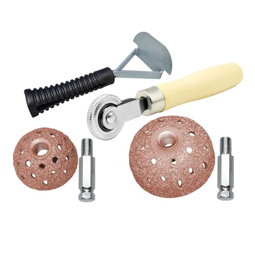 Complete tire repair set with metal grinding tool and ergonomic roller (compatible with all vehicle types tire patches) - color: b