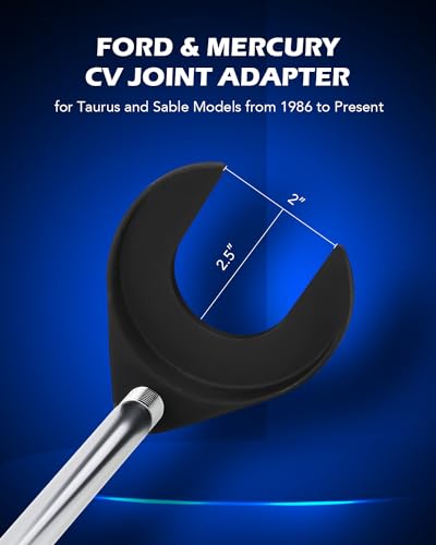OMT Inner CV Axle Puller Tool Set with 5/8"-18 Slide Hammer & Adapter | Inner CV Joint Removal Tool Kit, Front Wheel Drive Axle Puller Set Compatible with Taurus Sable FWDs from 1986 to 2021 - color: Silver Slide Hammer, size: 2" CV Joint Fork