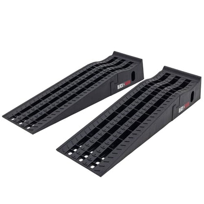 Car Service Ramps for Oil Change, 7,500 lb GAWR, 6.5" Lift, Underbody Access, Black Widow, Pair
