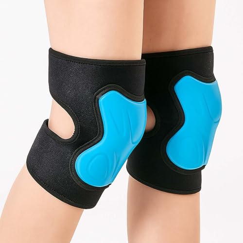 Knee Pads for Men Women, Gardening Kneeling Pad with Non-slip Adjustable Straps for Mechanic Repair, Soft Working Kneepads for Cleaning Floors Weeding Planting, Protective Foam Cushion, Blue L(1 Pair) - color: Blue, size: Large