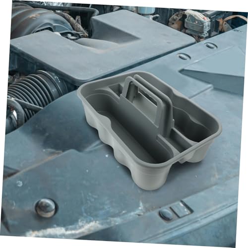 SOLUSTRE Portable Cleaning Supplies Storage Basket Handheld Organizer for Auto Detailing Durable Plastic Tote with Comfortable Handle for Home Car and Office Use