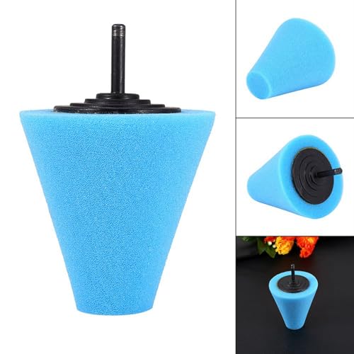 Keenso Foam Polishing Cone, Shaped Buffing Pads for Wheels with Power Drill, Taper Design for Automotive Wheel Polishing, Use on Cars Boats Motorcycles
